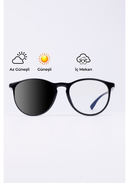 Focus On Erica Black Mavi Işık Filtreli Fotokromik Ekran Gözlüğü