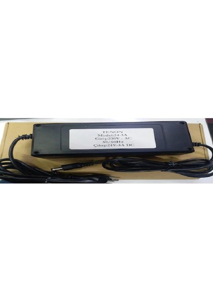 24 Volt 5 Amper Plastik Kasa LED Işık Göstergeli Adaptör