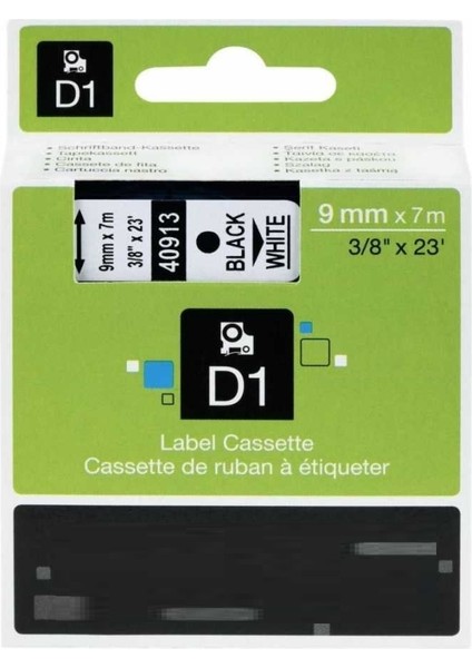 HPZR Dymo 40913 Beyaz Üzerine Siyah Muadil Etiket