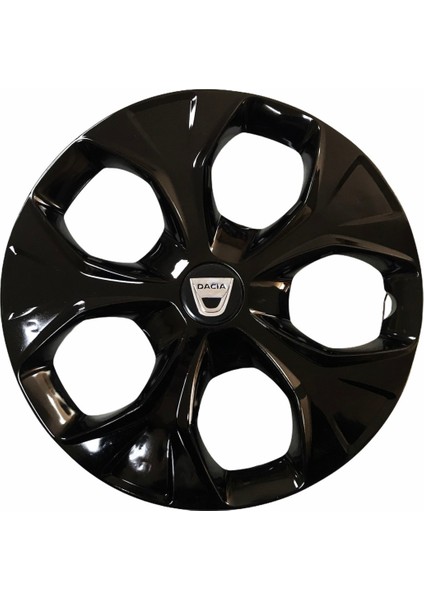 Dacia Lodgy Uyumlu 15 Inç Piano Black Siyah Jant Kapağı 4 Adet