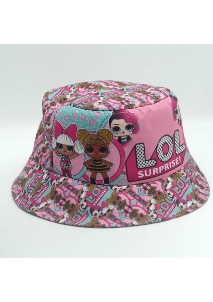 Kız Çocuk Hello Kitty Balıkçı Kova Güneş Şapkası Seyahat, Yürüyüş, Kamp, Piknik, Tekne, Kumsalda