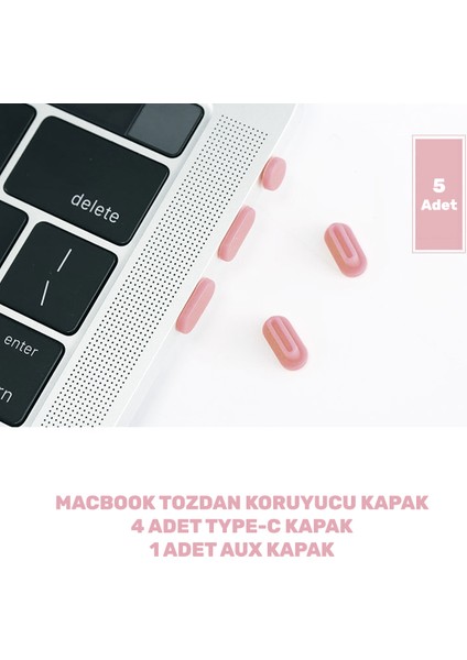 Macbook 13' Pro/air - 15' Pro Giriş Kapatıcı Renkli Kapak