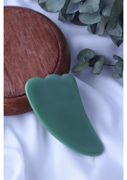 Gua Sha Aventurin Taşı - Yüz Cilt Masaj Taşı - MS0028