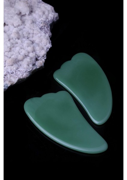 Gua Sha Aventurin Taşı - Yüz Cilt Masaj Taşı - MS0028 indirimleri