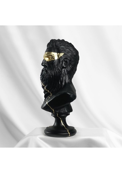 Poseidon "gold Spread" Heykel, Büyük Boy Büst, Özel Tasarım Dekoratif Heykel, Poseidon modelleri