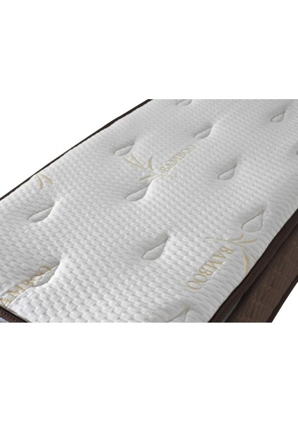 Bedcraft Full Ortopedik Yaylı Bebek Yatağı Bamboo Desenli Kumaş