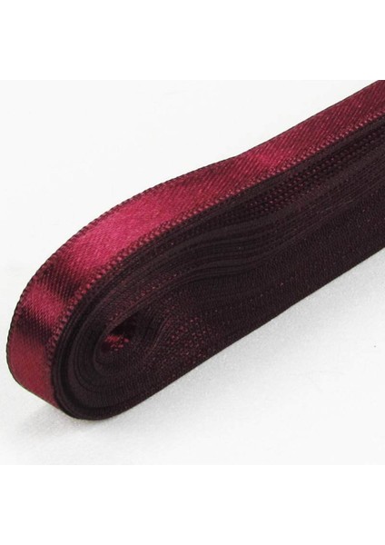 Bordo Saten Kurdele 1 cm x 10 Metre