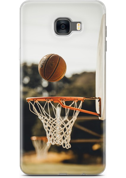 Samsung Galaxy C7 Kılıf Uv Baskılı Abxbi 9 Arka Kapak Basket Top