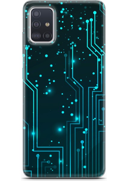 Samsung Galaxy A71 Kılıf Uv Baskılı Abxbi 7 Tasarım Devreler Tron