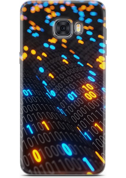 Samsung Galaxy C5 Pro Kılıf Uv Baskılı Abxbi 5 Silikon Binary Kod