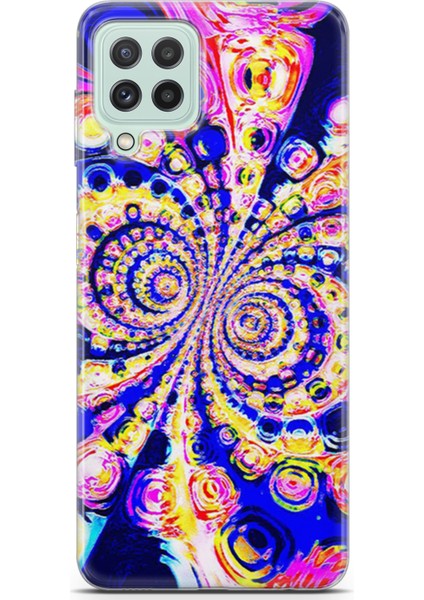 Samsung Galaxy M22 Kılıf Uv Baskılı Abxbi 1 Darbe Emici Renkli Hipnoz