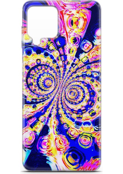 Samsung Galaxy M22 Kılıf Uv Baskılı Abxbi 1 Darbe Emici Renkli Hipnoz