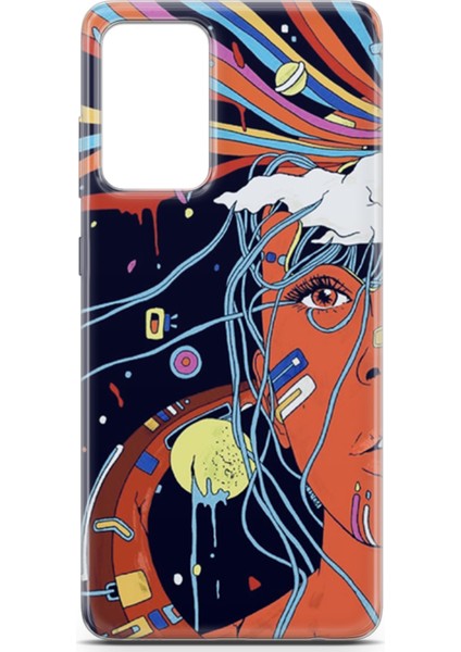 Samsung Galaxy A52 Kılıf Uv Baskılı Abxbi 3 Silikon Soyut Yüz fiyatları