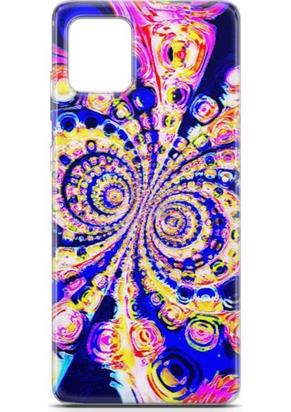 Samsung Galaxy A81 Kılıf Uv Baskılı Abxbi 1 Desenli Renkli Hipnoz