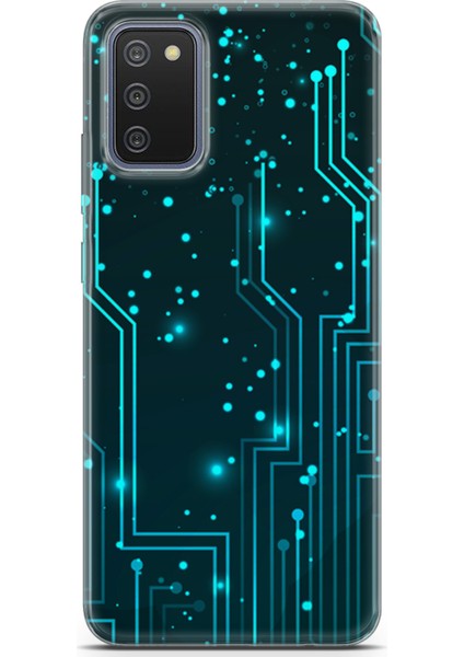 Samsung Galaxy M02S Kılıf Uv Baskılı Abxbi 7 Kapak Devreler Tron
