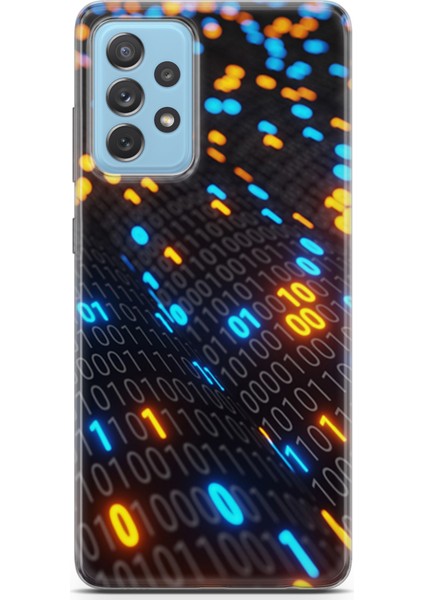 Samsung Galaxy A72 Kılıf Uv Baskılı Abxbi 5 Arka Kapak Binary Kod