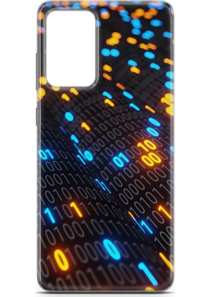Samsung Galaxy A72 Kılıf Uv Baskılı Abxbi 5 Arka Kapak Binary Kod