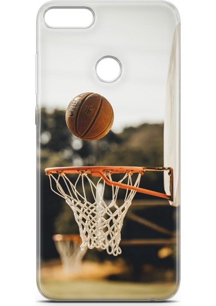 Honor 9 Lite Kılıf Uv Baskılı Abxbi 9 Koruyucu Kılıf Basket Top