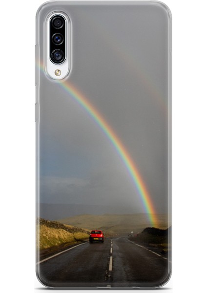 Samsung Galaxy A70S Kılıf Uv Baskılı Abxbi 6 Kapak Gökkuşağı