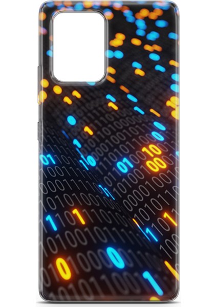 Samsung Galaxy A91 Kılıf Uv Baskılı Abxbi 5 Tasarım Binary Kod