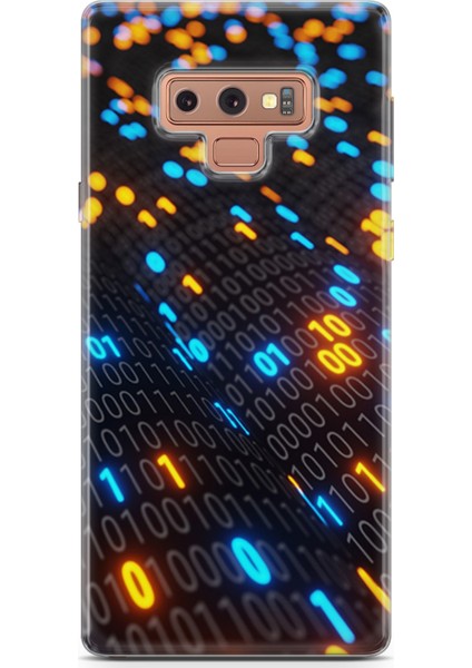 Samsung Galaxy Note 9 Kılıf Uv Baskılı Abxbi 5 Desenli Binary Kod