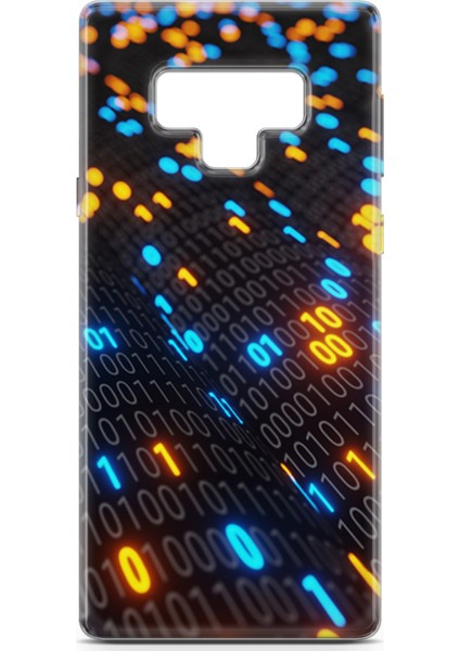 Samsung Galaxy Note 9 Kılıf Uv Baskılı Abxbi 5 Desenli Binary Kod