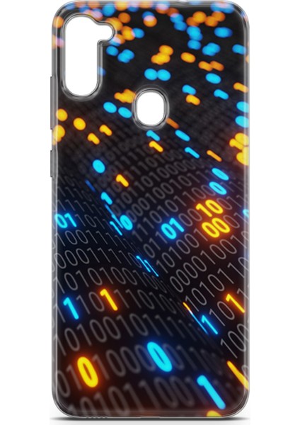Samsung Galaxy M11 Kılıf Uv Baskılı Abxbi 5 Kapak Binary Kod fiyatları