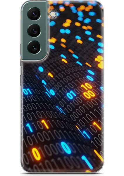 Samsung Galaxy S22 Kılıf Uv Baskılı Abxbi 5 Koruma Kılıfı Binary Kod