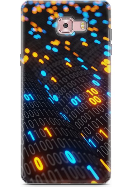Samsung Galaxy C9 Kılıf Uv Baskılı Abxbi 5 Koruma Kılıfı Binary Kod