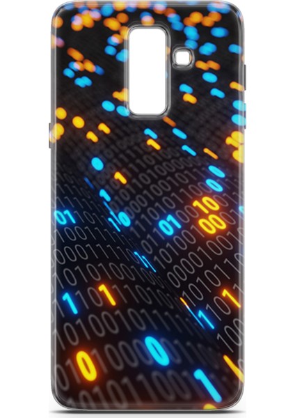 Samsung Galaxy J8 Kılıf Uv Baskılı Abxbi 5 Koruyucu Kılıf Binary Kod