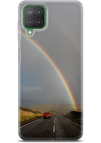 Samsung Galaxy M12 Kılıf Uv Baskılı Abxbi 6 Silikon Gökkuşağı