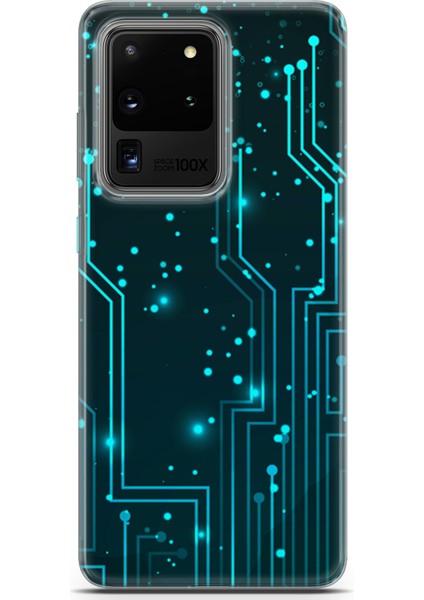 Samsung Galaxy S20 Ultra Kılıf Uv Baskılı Abxbi 7 Darbe Emici Devreler Tron