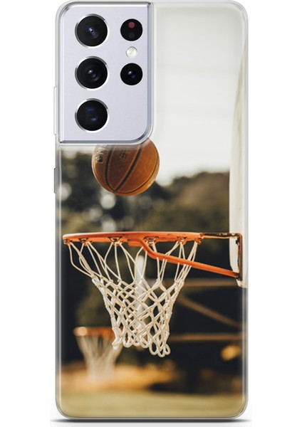 Samsung Galaxy S21 Ultra Kılıf Uv Baskılı Abxbi 9 Telefon Kabı Basket Top