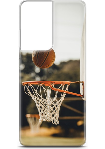 Samsung Galaxy S21 Ultra Kılıf Uv Baskılı Abxbi 9 Telefon Kabı Basket Top