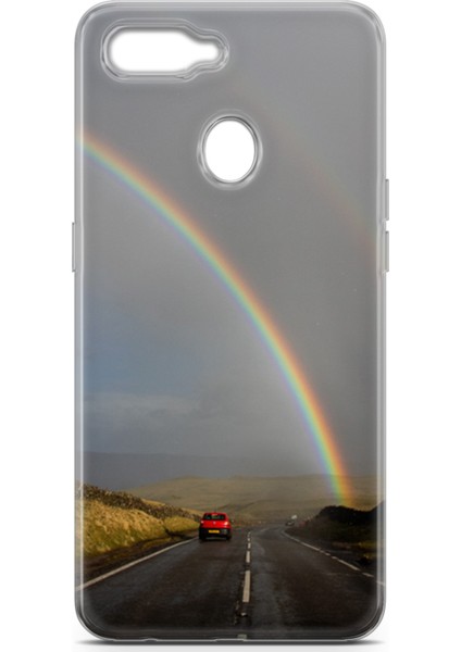 Oppo RX17 Neo Kılıf Uv Baskılı Abxbi 6 Telefon Kabı Gökkuşağı fiyatları
