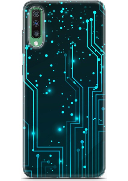 Samsung Galaxy A50 Kılıf Uv Baskılı Abxbi 7 Tasarım Devreler Tron
