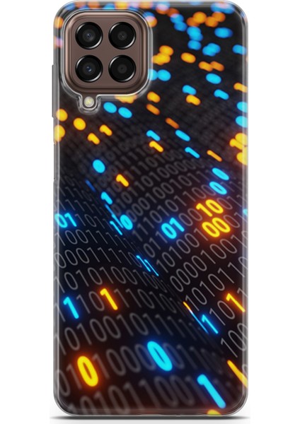Samsung Galaxy M33 Kılıf Uv Baskılı Abxbi 5 Kapak Binary Kod