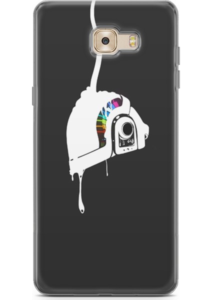Samsung Galaxy C9 Pro Kılıf Uv Baskılı Abxbi 4 Arka Kapak Renkli Kask