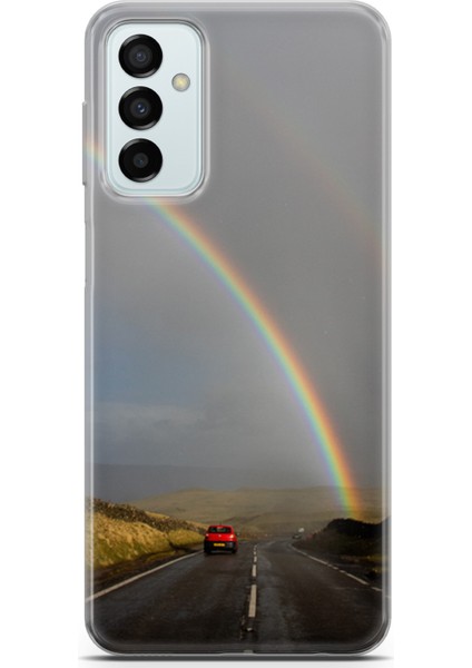 Samsung Galaxy M23 Kılıf Uv Baskılı Abxbi 6 Silikon Gökkuşağı