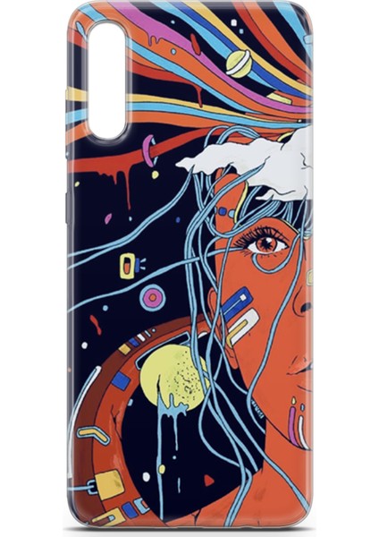 Samsung Galaxy A70 Kılıf Uv Baskılı Abxbi 3 Tasarım Soyut Yüz fiyatları