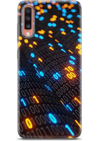 Samsung Galaxy A70 Kılıf Uv Baskılı Abxbi 5 Tasarım Binary Kod