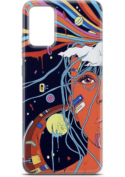 Samsung Galaxy M02S Kılıf Uv Baskılı Abxbi 3 Tasarım Soyut Yüz fiyatları