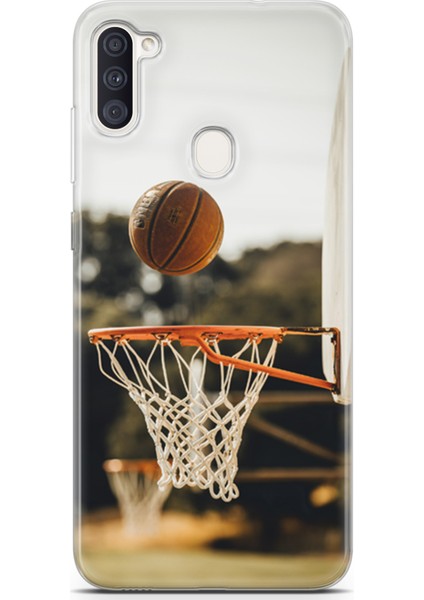 Samsung Galaxy M11 Kılıf Uv Baskılı Abxbi 9 Desenli Basket Top