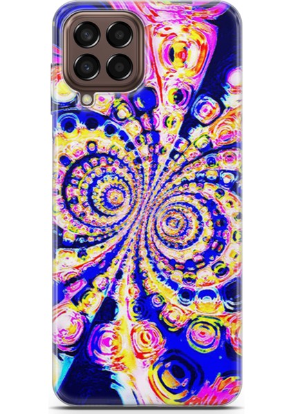Samsung Galaxy M33 Kılıf Uv Baskılı Abxbi 1 Telefon Kabı Renkli Hipnoz