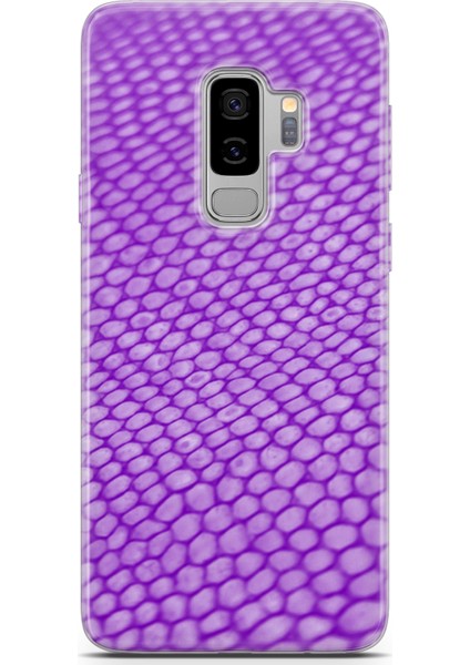 Samsung Galaxy S9 Plus Kılıf Uv Baskılı Abxbi 10 Desenli Mor Petek