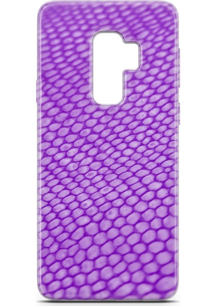 Samsung Galaxy S9 Plus Kılıf Uv Baskılı Abxbi 10 Desenli Mor Petek