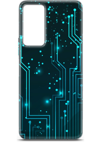 Tecno Camon 18 Kılıf Uv Baskılı Abxbi 7 Kapak Devreler Tron