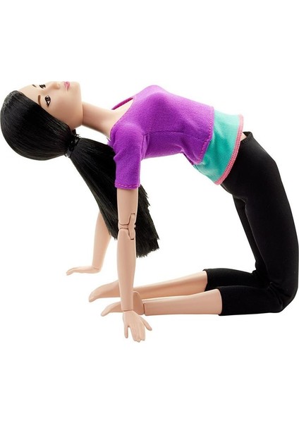 DHL84 Barbie® Sonsuz Hareket Bebeği, Siyah Saçlı- Siyah Taytlı fiyatları