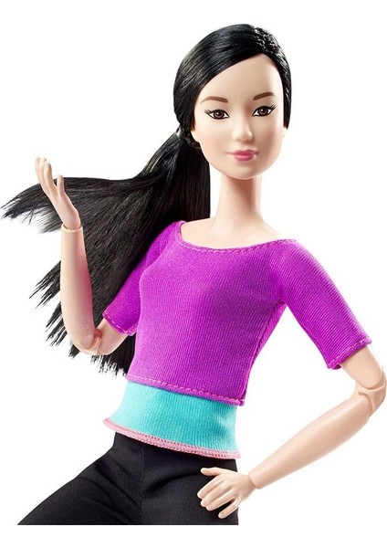 DHL84 Barbie® Sonsuz Hareket Bebeği, Siyah Saçlı- Siyah Taytlı fırsatları