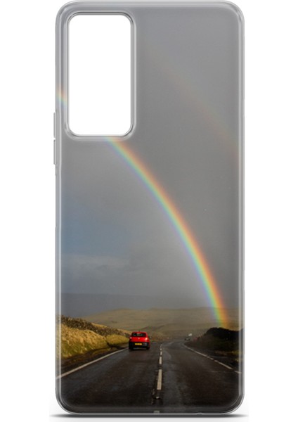 Tecno Camon 18 Kılıf Uv Baskılı Abxbi 6 Desenli Gökkuşağı